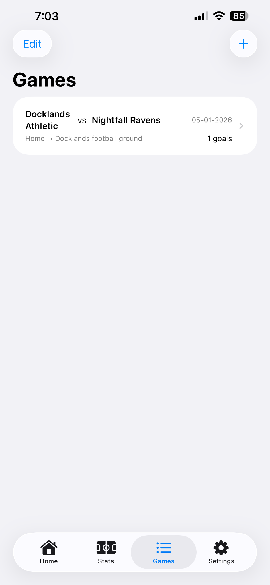 Match completion and finish game screen